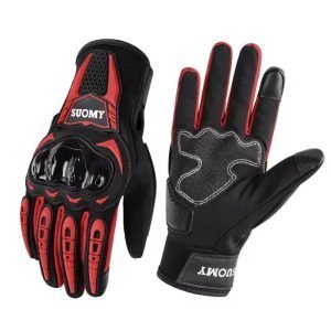 SUOMY Long Motorcycle Gloves Autumn Winter Keep Warm Riding Gloves Waterproof Touch Screen Motocross Gloves