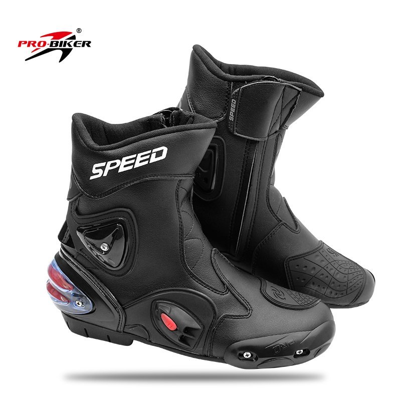 PROFIRST Women's Motorcycle Boots - Waterproof Leather Cruiser Boots With Ankle Protection