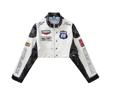 High Quality F1 Racing Suit Men's Button Placket Collar Motorcycle PU Jacket Embroidered Couple Leather Jacket Stand Woven 50pcs 44 High Quality F1 Racing Suit Men's Button Placket Collar Motorcycle PU Jacket Embroidered Couple Leather Jacket Stand Woven 50pcs – Bild 4