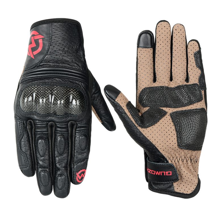 Guanti Moto In Pelle Premium – Touchscreen, Protezione Nocche, Antiscivolo – Per Uomo E Donna – Guanti Da Corsa E Motocross