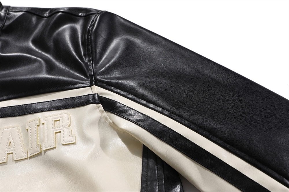 Men's Jackets Coats Polyester Material Motorcycle Jacket Custom Embroidery Racing Jacket Stand Woven Fabric Men Embroidered 44- Imagen Men's Jackets Coats Polyester Material Motorcycle Jacket Custom Embroidery Racing Jacket Stand Woven Fabric Men Embroidered - Image 4