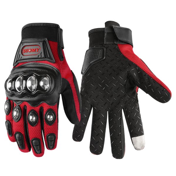 RIDERACT® Mens Leather Motorcycle Gloves Motorbike Riding